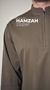 Casella Baju Koko Kurta Lengan ¾ Polos | Kurta Hamzah Zipper
