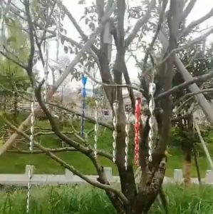 AP AIMAYAPET 30cm 6/10PCS Bird Repellent Reflective Scare Rods Control Device Hanging Spiral Shape Bird Scare Devices