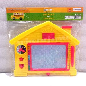 Papan Tulis Belajar Anak Papan Magnet Bentuk Rumah Drawing Board no KGP 30