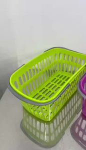 Handy Plastic Shopping Basket (Random Colors)