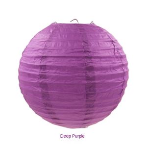 1Pc 40cm Round Chinese Paper Lanterns Ball Halloween Wedding Party Mall Opening Decoration Scene Paper Lanterns 32 Colors