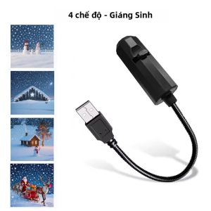 Giáng Sinh Hoa Văn Máy Chiếu Đèn Ngủ USB Đèn LED Dán Tường Bông Tuyết Santa Người Tuyết Tuần Lộc Thiết Kế Cho Phòng Ngủ Trang Trí Tiệc