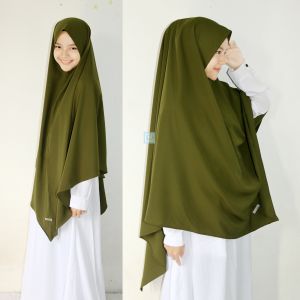 Khimar Sava Segitiga NonPad/Pad/Tali/Karet Woolpeach Lux By Yufina