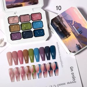 กาวเจลสำหรับตกแต่งเล็บแบบทึบ 1 ชิ้น สีเขียว-น้ำตาล สำหรับทำเล็บ สร้างสรรค์งานศิลปะบนเล็บ เหมาะสำหรับฮาโลวีนและคริสต์มาส