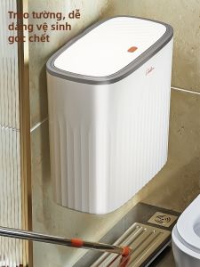 Jujiajia | Thùng Rác Gắn Tường Tiết Kiệm Không Gian Dung Lượng Lớn Có Nắp
