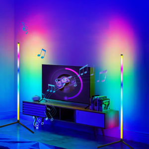 LANTU 120CM Bluetooth APP Smart LED Floor Standing Lamp Corner RGB Floor Ambient Light for Bedroom Living Room Atmosphere Lights Colorful Home Decor Indoor Decorative Symphony Lighting