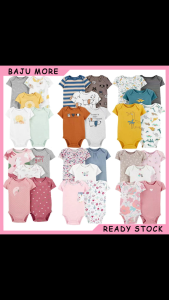 5pcs Baby Romper Random Boy Girl Short Sleeve Cotton Rompers Baju Bayi Newborn