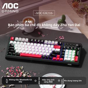 AOC | Bàn Phím Không Dây Cảm Giác Cơ Cho Văn Phòng và Chơi Game 3 Chế Độ