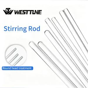 WESTTUNE 10Pcs Lab Glass Stirring Rods 5-12mm Diameter 200/250/300mm Length Borosilicate High Resistant Stirrer for Chemistry