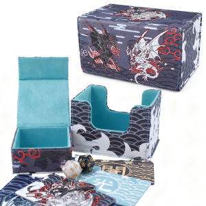 Diviner Dragons Chi Deck Box Dicewinder for YGOFits 100 Double-Sleeved CardsDice Tray Card Storage Box for TCG MTGames PTCG