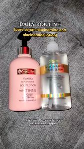 Sakura Niacinamide Pure Serum & Body Lotion Moisturizes Whiteing For All Sxin Types
