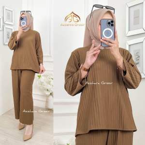 Eurigo - Marisca Livy Oneset V-Neck Setelan Wanita Knit Premium / 583-7644