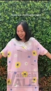 Daster Nyonkon Jumbo Motif Polka Warna Pastel XXL untuk Wanita 85kg