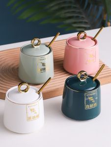 Luxury Glass Seasoning Jar Single Salt Shaker Pepper Jar Kitchen Seasoning Bottle Vinegar Oil Bottle Nordic Style Home Use