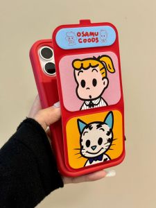 INS Cartoon Original Tian Zhi Girl for Iphone16promax New Arrival Apple 15 Phone Case All-Inclusive 13 Drop-Resistant 16 Creative 15pro Niche Style 14pro Flip Foldable 16pro Protective Case