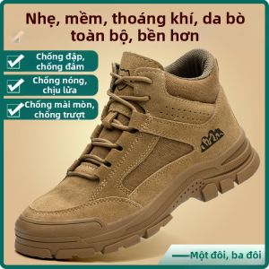 JIFANPAUL | Mens Safety Work Shoes Anti-crush Anti-puncture Durable Comfortable Steel Toe Cap