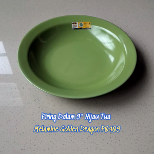 Piring Makan Dalam 9" Melamine - Golden Dragon P0409
