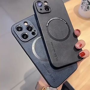 Casing Samsung A16 Leather Magnetic Support Wireless Charging