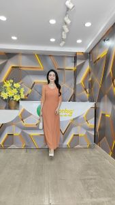 Đầm giả áo dài - Y1259 - Thương hiệu Zonbig