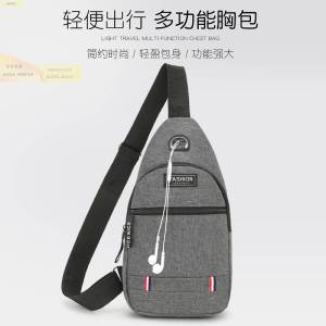 New Mens Canvas Waist Bag Fashionable Waterproof Wear-Resistant Single Shoulder Bag Casual Sports Crossbody Bag