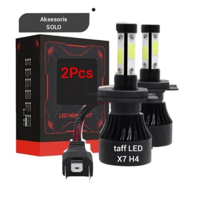 [2Pcs] Lampu H4 LED X7 4sisi PnP Avanza Xenia Ayla Sigra Kijang Panther Grandmax Carry dll