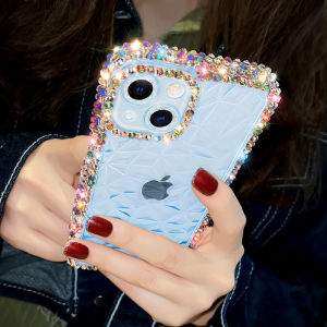 Luxury Crystal Bling Diamond Jewelry Phone Case For iPhone 16 15 14 13 12 11 Pro Max XR X XS Max 8 7 6 6S Plus SE 2020 Casing Anti falling silicone all inclusive protective sleeve with drill personalized fashion girl Case