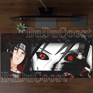 Bandai | Anime Mouse Pad HD Printing Uchiha Itachi Naruto Computer XXL Office Desk Mat Keyboard Gaming Non-slip Base 400x900mm Mousepad