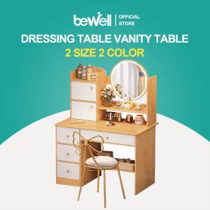 Bewell Dressing Table Bedroom Vanity Table Minimalist Modern Dressing Table Organizer Integrated Small Table