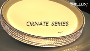 Wellux โคมไฟติดเพดาน LED 40w. 3 แสง (แสงขาว แสงวอร์มไวท์ แสงคูลไวท์) พร้อมรีโมท รุ่น Ornate โคมไฟเพดาน LED โคมไฟ LED โคมไฟเพดาน โคมไฟซาลาเปา