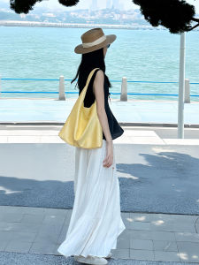 Yellow Large Capacity Commuter Womens Tote Bag 2025 New Style Fashionable Single Shoulder Bag Casual Handbag Tote