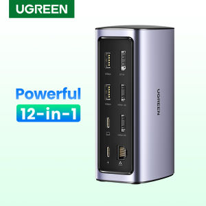 UGREEN 12-IN-1 Docking Station 8K 30Hz HDMI DP 4K 30Hz 1000Mbps SD/TF Card Reader for SAMSUNG S22 iPAD mini 6 iPad Air 5 Windows and Mac OS System