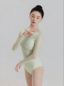 FULLBELIEF | Bodysuit Ballet Tay Dài Cổ V