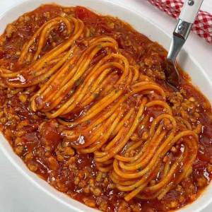 Low Fat No Fried Spaghetti with Black Pepper and Tomato Sauce Pack