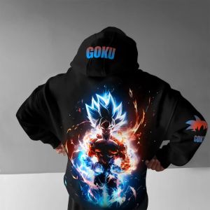 Dragon Ball Anime Peripheral American Hip Hoodie Mens Autumn/Winter New Casual Loose Japan Harajuku Parent-Child Pullover Top