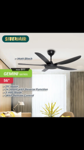 SIBERIAIR 5 Blades 56’’ Ceiling Fans SI11 Series DC Motor Remote Control Energy Saving