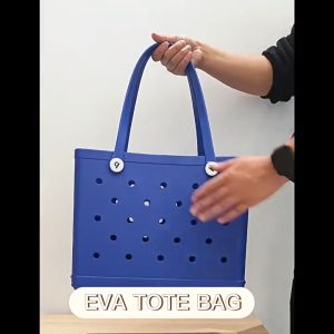 Eva Foam Casual Tote Bag with Cut Out Design Waterproof Ideal for Beach Outings Shopping and Daily Matching BELLERY Large Sport Swim EVA Basket Beach Bags Travel Bags Tote Bag