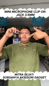 Mitra Sejati Mini Microphone Clip On Jack 3.5mm Mikrofon Mini
