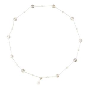 MUYANG | Muyang Crystal Clear White Crystal Necklace Elegant Minimalist High-End Clavicle Chain Womens Fashion Jewelry Accessory