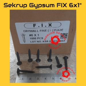 (100 pcs) Sekrup Gypsum FIX #6x1" / Drywall Screw (2.5CM)