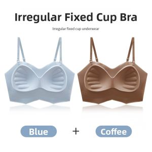 miiow | Cat Woman Ice Silk Seamless Strap Vest Women Summer New Inner Match Bra Free Wear Beautiful Back Underwear Base Top