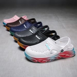 รองเท้าแตะรัดส้นชายใหม่สำหรับผู้ชายรองเท้าแตะ ผู้ชายหาดรองเท้าแตะ สบายรองเท้าแตะ Sepatu Kebun คู่บาง คุณภาพสูง เพศ 36-45