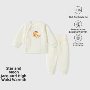 CAIYINGFANG | Cotton Warm Thermal Baby Underwear Set for Autumn Winter Thick High Waist Belly Protection