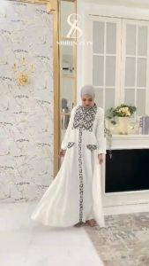 Gamis Elegan ShirinZein Bahan Rayon Twill Motif Tenun Busui Plus Size S-3 - KIrana Dress