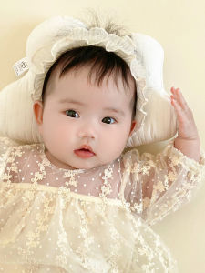 Princess Style Baby Girl Hair Accessories: Lace Headband Thin Elastic Band Not Tight for Newborn One Month Old Summer Use