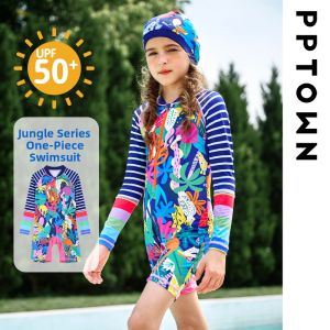 PPTOWN | Spring & Summer Thermal Swimming Suit Childrens One-Piece Swimwear
