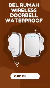 BEL-002 Bel Rumah Wireless Doorbell Waterproof Door Bell 36 Nada Tahan Air Hujan 4 Level Volume Lonceng