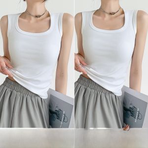 Summer 2025 Womens Camisole Tank Top Inner Wear Outer Wear Shoulder Strap American Style Cotton Blend Comfortable Commute