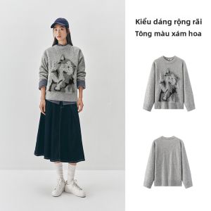Semir | Áo Sweater Oversized Jacquard Mềm Mại Cho Mùa Đông