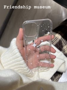 Transparent Full Cover Star Removable Phone Case for iPhone 13 pro Max Apple 15 Pro/14 Museum of Friendship Digital Accessories