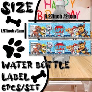 Anime Paw Patrol Water Bottle Stickers Label Cartoon Outdoor Sports Water Cup for Drinking Bott Childrens Gifts Christmas Day